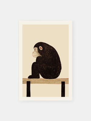 Meditating Monkey Poster