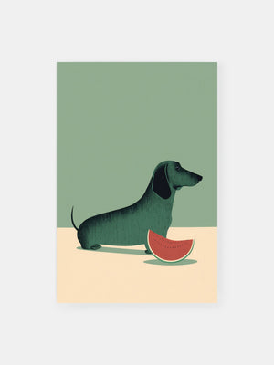 Melon Sausage Dog Poster