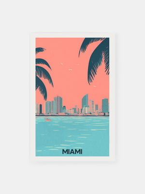 Miami Palms Cityscape Poster