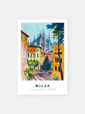 Milan Cathedral Vintage Italian Poster