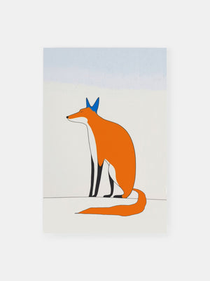 Minimalist Fox Charm Poster