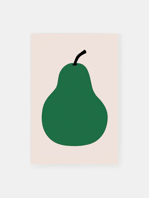 Minimalist Green Pear Poster