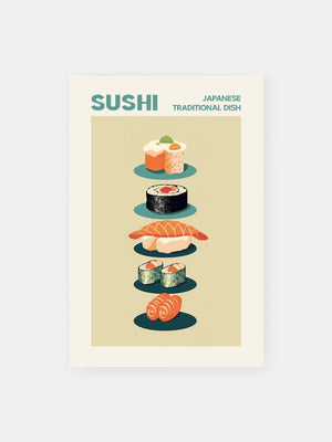 Minimalist Japanese Sushi Poster