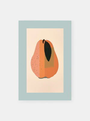 Minimalist Orange Pear Poster