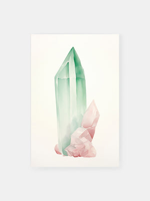 Minimalist Pastel Crystal Poster
