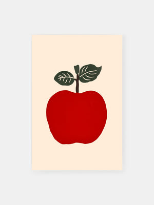 Minimalist Pop Art Apple Poster