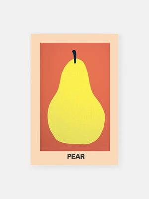 Minimalist Pop Pear Poster