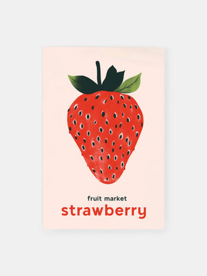 Minimalist Strawberry Market Poster