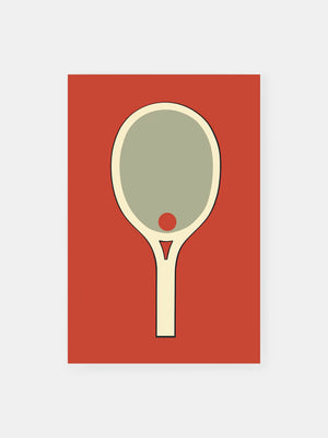 Minimalist Tennis Portrait Poster
