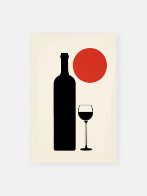 Minimalist Vino Art Poster