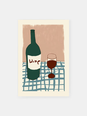 Minimalist Wine Cloth Poster