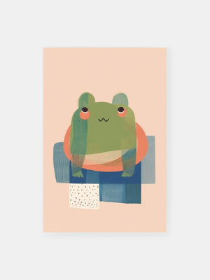 Minimalistic Green Frog Poster