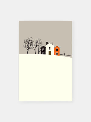 Minimalistic Snowscape Poster