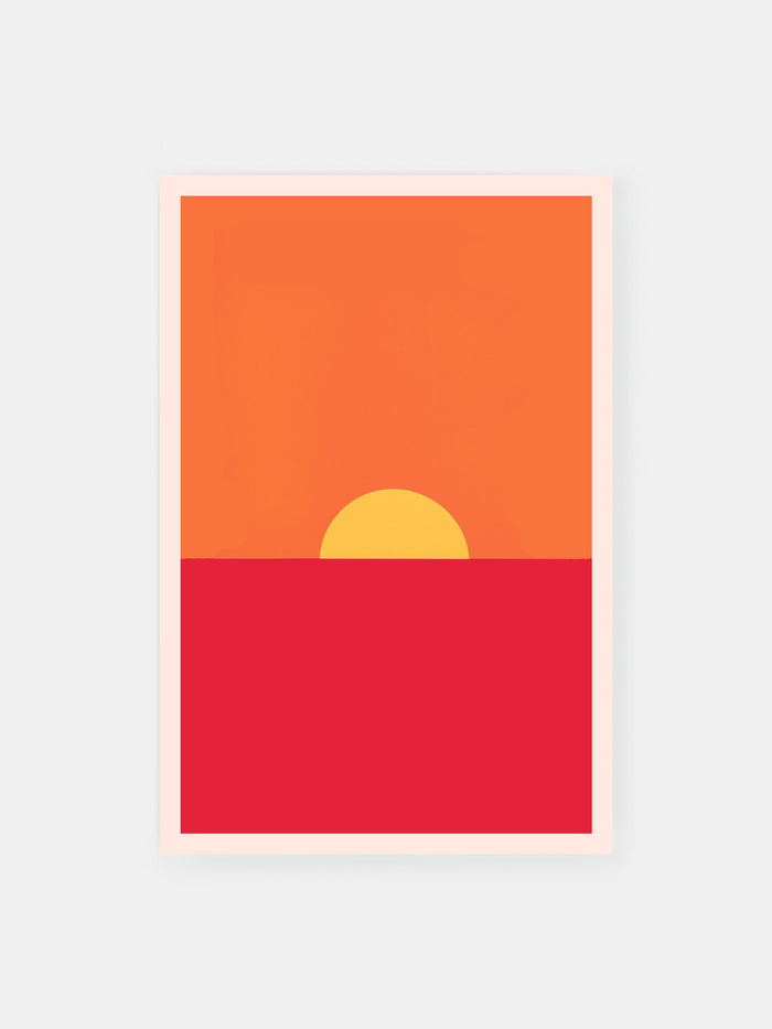 Minimalistic Vibrant Sunset Poster