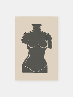 Minimalistic Woman Silhouette Poster