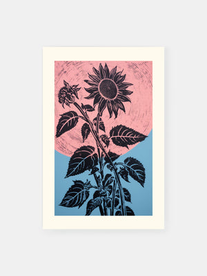 Moonlight Sunflower Poster