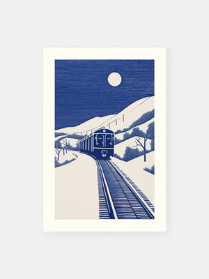 Moonlit Countryside Journey Poster