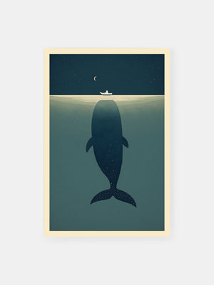 Moonlit Whale Voyage Poster