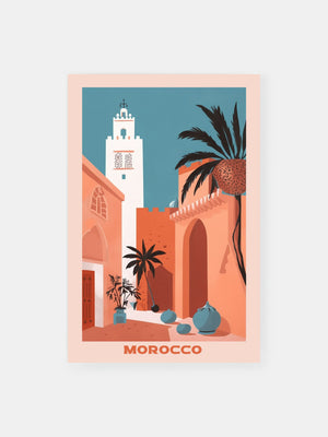 Moroccan Tower City View Poster