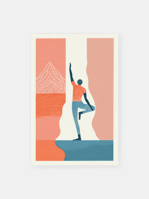 Mountain Yoga Pose Poster