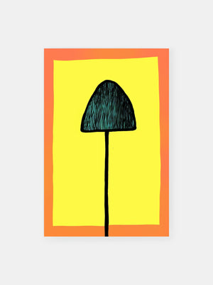 Mushroom Silhouette Poster