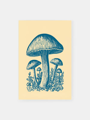Mushroom Vintage Poster