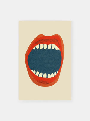 Mysterious Red Mouth Poster