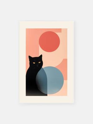 Mystical Cat Geometry Poster