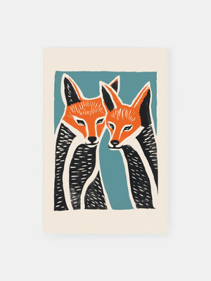 Nature's Fox Duo Poster