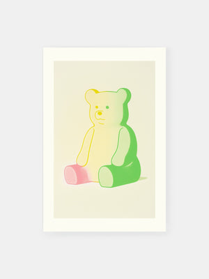 Neon Gummy Bear Poster