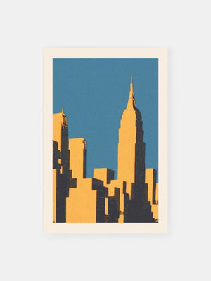 New York Skyline Lithograph Poster