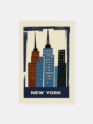 New York Skyscraper Hues Poster