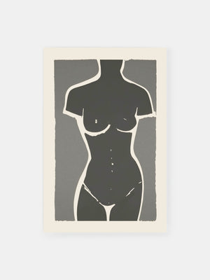 Nude Woman Silhouette Poster