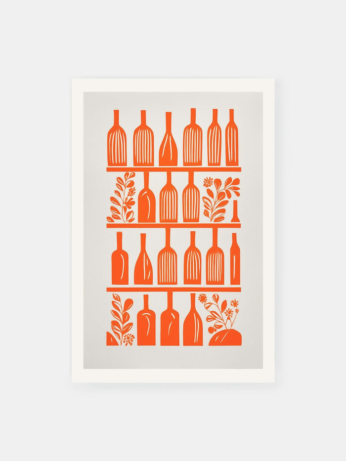 Orange Bottle Display Poster