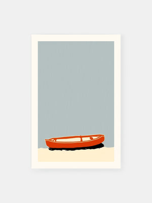 Orange Canoe Poster