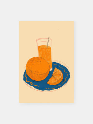 Orange Citrus Refreshment Poster