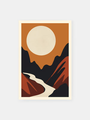 Orange Dusk Desert Poster