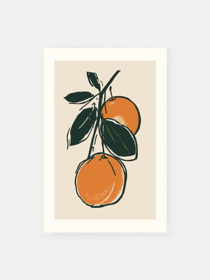 Organic Orange Illustration Poster