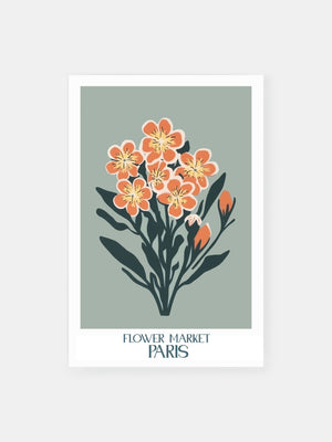 Parisian Floral Market Poster