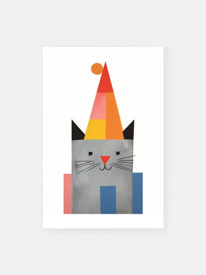 Party Hat Cat Poster