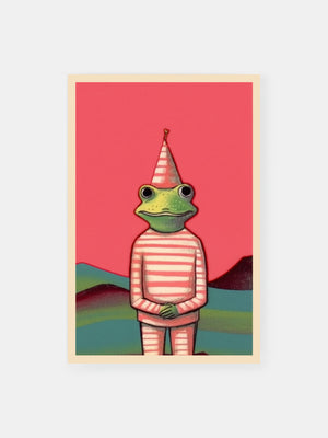 Party Striped Frog Poster