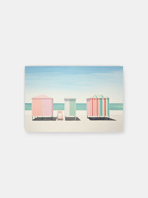 Pastel Beach Huts Poster
