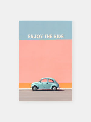 Pastel Car Journey Poster