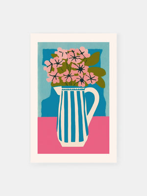 Pastel Flower Pitcher Poster