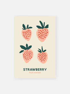 Pastel Strawberry Dreams Poster