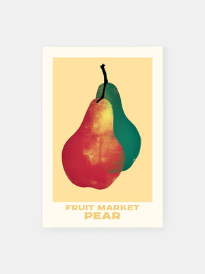 Pear Market Fading Colors Poster