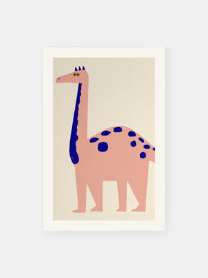 Pink Artful Dinosaur Poster