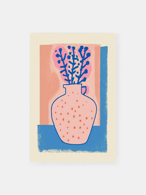 Pink Dotted Bloom Poster