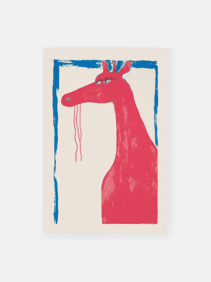 Pink Surreal Giraffe Poster