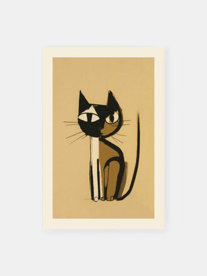 Playful Noir Cat Poster